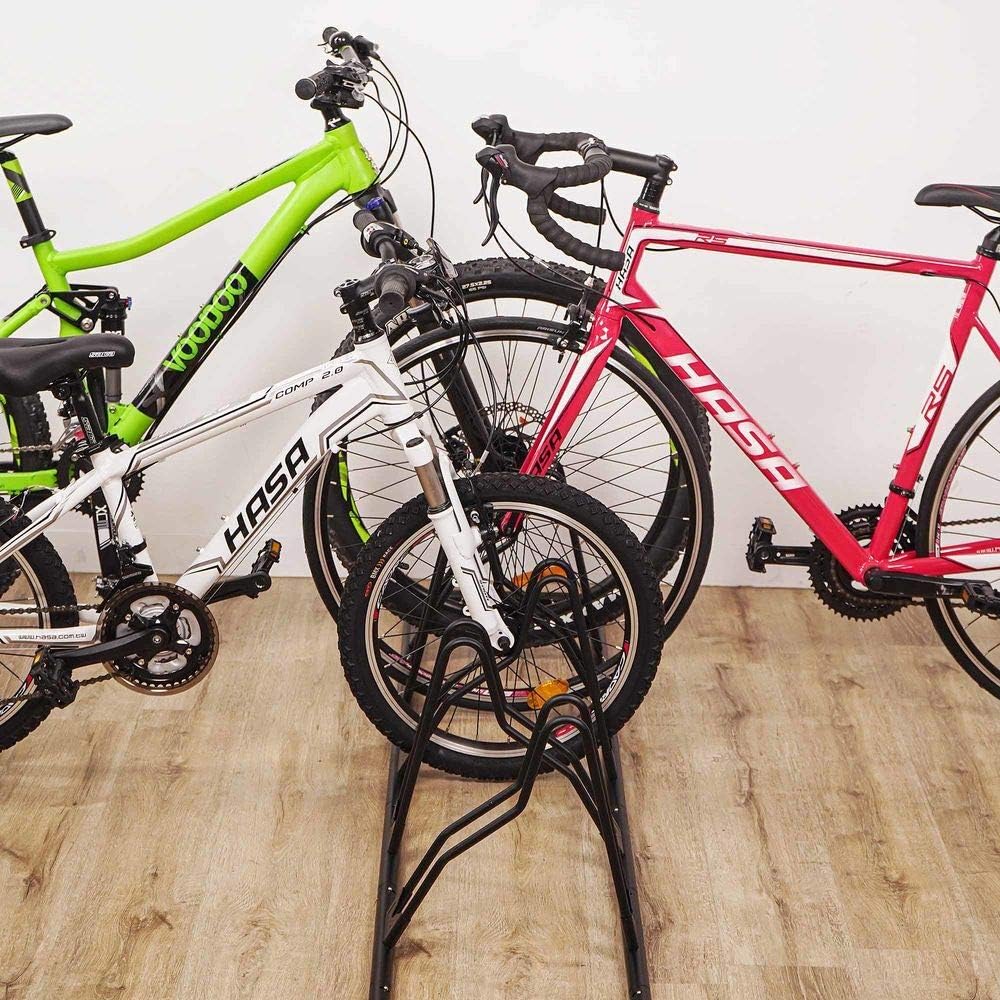 CyclingDeal Bicycle Floor Type Parking Rack Stand - for Mountain MTB and Road Bike Indoor Nook Garage Storage - 4 Bikes : Sports & Outdoors