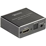 Tendak 4K x 2K HDMI to HDMI and Optical TOSLINK SPDIF + 3.5mm Stereo Audio Extractor Converter HDMI Audio Splitter Adapter(HD