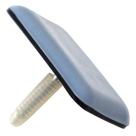 100 X Ptfe Glides With Nail 0 94 X 1 38 24 X 35 Mm Grey