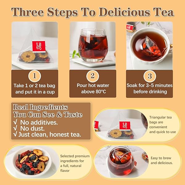 GINSENG-INFUSED FIVE TREASURE TEA, 200G KIDNEY TEA FORMULA, TRADITIONAL CHINESE HERBAL TEA, KIDNEY CARE TEA BAGS FOR WOMEN & MEN- 20BAGS/BOX (1 BOX, GINSENG FIVE TREASURES TEA)