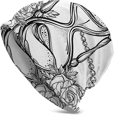 Mamihong Dessin Au Crayon Theme Romantique Sablier Symbole De L Amour Eternel Avec Des Roses Imprimer Noel Mode Chaud Unisexe Bonnets Chapeau Chapeau Amazon Fr Vetements Et Accessoires