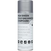 METAL-CLAD 1 Can Aerosol Spray (High Sheen Cold Galvanized) 9-S-7254 | Paints For Industry High Sheen Cold Galvanizing Spray Zinc-Rich Steel &amp; Metal, Rust Protection, Fast-Drying Aerosol