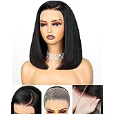 Arabella 13x4 Bob Wig Human Hair Bob Lace Front Wigs Human Hair 210% Density HD Frontal Wigs Human Hair Pre Plucked with Natural Hairline 12A Short Wigs for Women (10 Inch, 13x4 Straight Wig)
