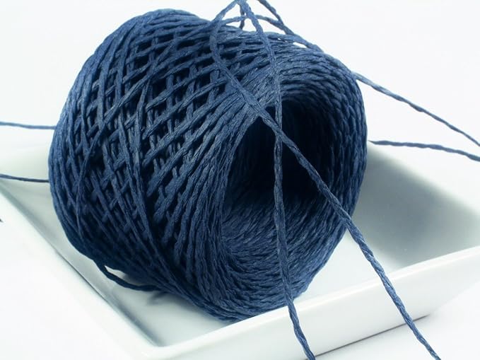 Papierkordel gedreht dunkelblau 1mm x 50m Bastelbedarf Dekomaterial