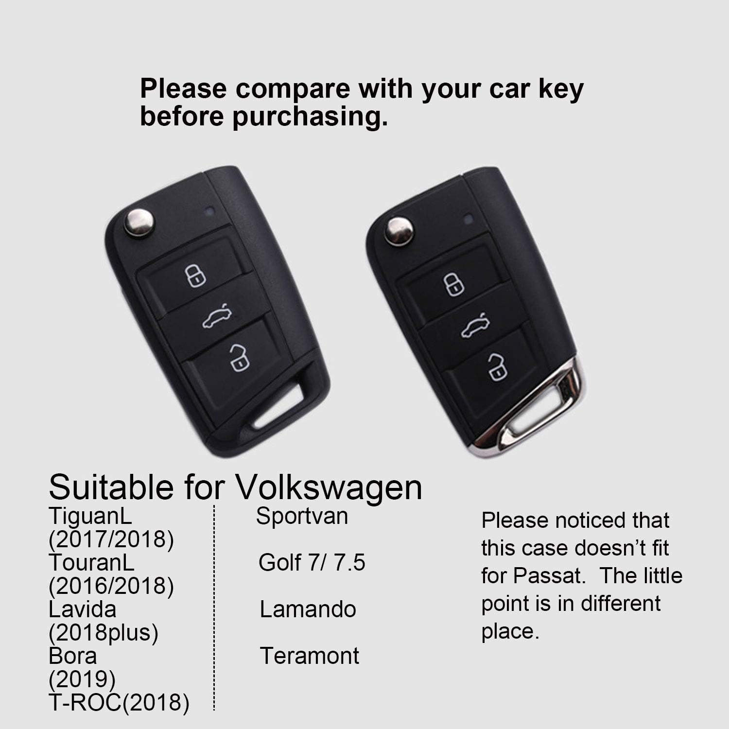 Car Key Case Smart Control ABS Key Cover Holder(white) - Image 3