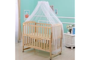 Cribs Net Canopy Curtains for Bed, Baby Infant Toddler Dome Cot Netting Cute Crib Bedding Set Netting Canopy