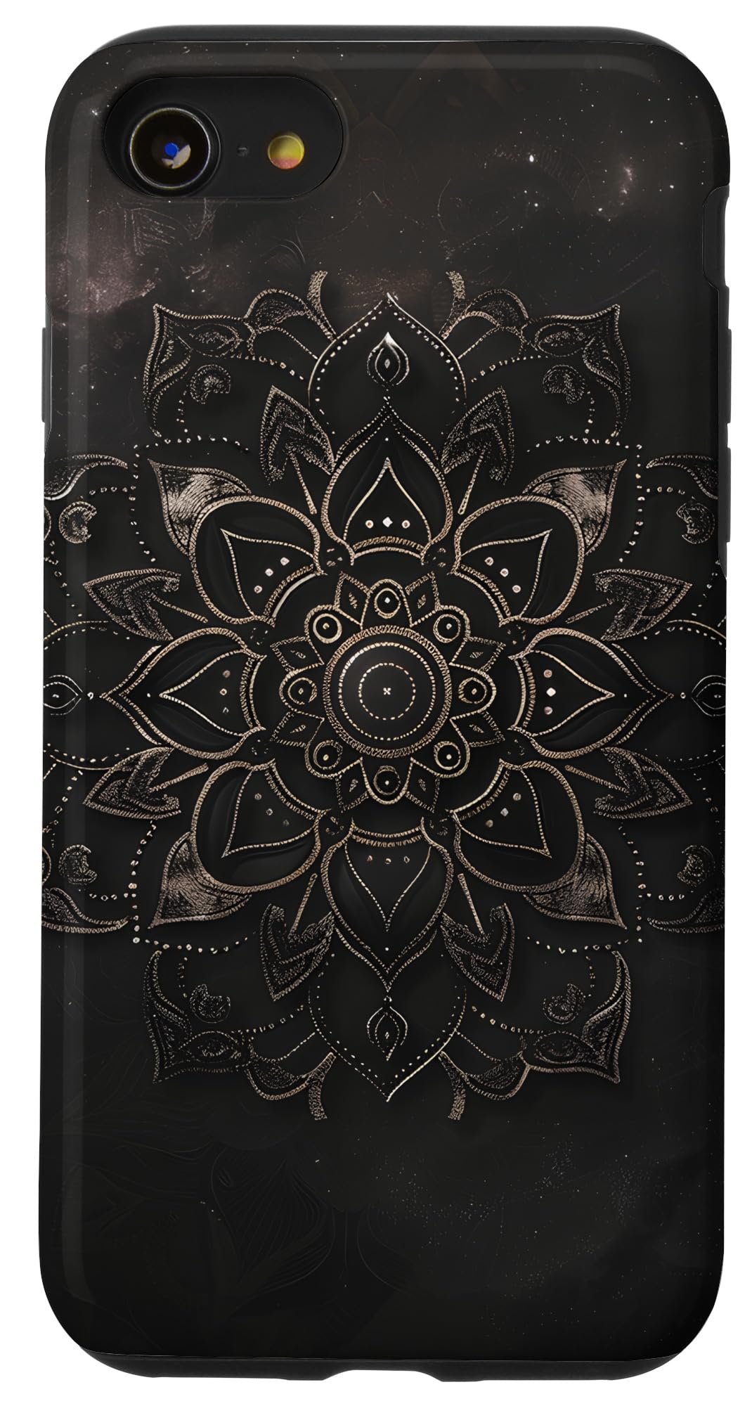 Black Mandala Yoga Meditation Design Case for iPhone SE (2020) / 7 / 8