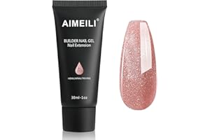 AIMEILI Poly Nail Extension Gel Builder Nail Gel Hema Free Poly Nail Enhancement Nail Art Design DIY Salon Nail At Home Gift for Women Nail Gel - 071