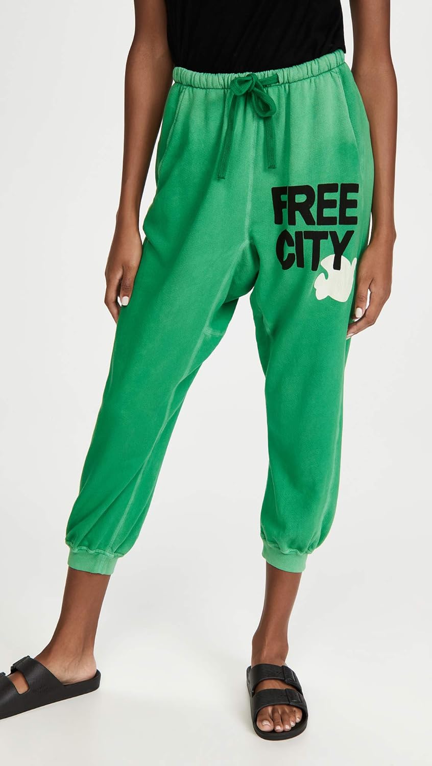 free city green sweatpants