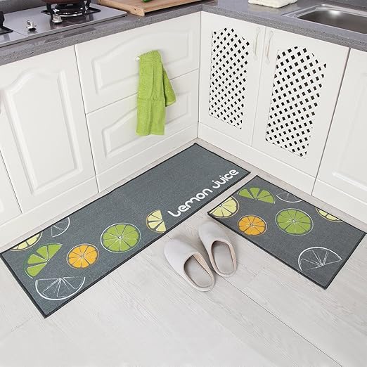 Amazon.com: Carvapet 2 Pieces Non-Slip Kitchen Mat Set Rubber 