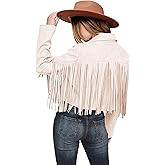 PRETTYGARDEN Women's Fringe Faux Suede Leather Jackets Fall Fashion 2026 Tassel Motorcycle Cropped Coats