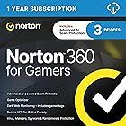 Norton 360 for Gamers for 3 Devices - Includes Advanced AI Scam Protection, Game Optimizer, Gamer tag monitoring, VPN, Dark Web Monitoring & PC Cloud Backup [Download]