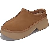 Project Cloud 100% Genuine Leather Platform Clogs for Women Footwear - Memory Foam and Non-Slip Mules Shoes, Comfortable Stylish Closed Toe Clogs for Women 2026 (Johnna)