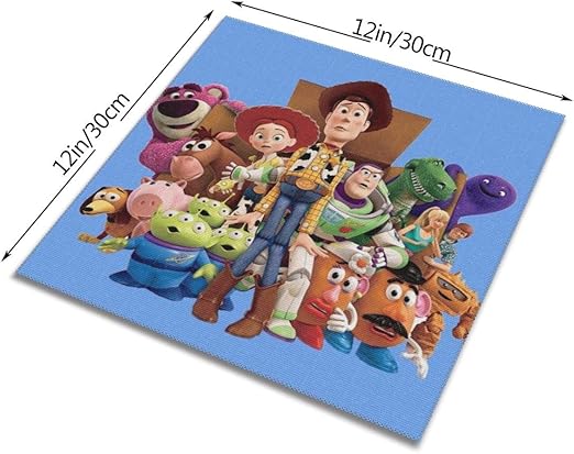 Amazon トイストーリー壁紙 ランチョンマット 高級感 おしゃれ かわいい 食卓飾り 滑り止め 断熱 お手入れ簡単 コーヒーマット 家庭レストラン用 ４枚セット プレースマット30 30cm ランチョンマット オンライン通販