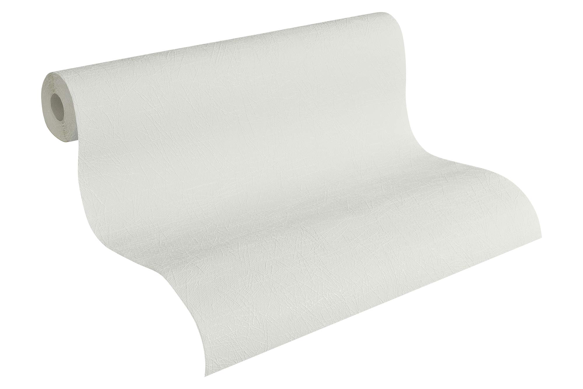 A.S. Création Paintable Non-Woven Wallpaper Meistervlies Structure Wallpaper 10.05 m x 53 cm White Made in Germany 103512 1035-12