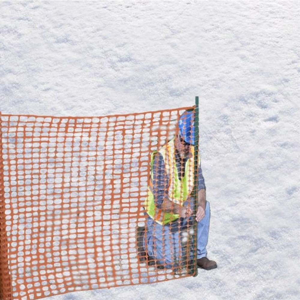 Mitef 3.5 OZ Multi Purpose Snow Fencing Net Construction Safety Warning Isolation Plastic Safety Garden Poultry Fence Netting, 3.3x163.3ft/1x50m