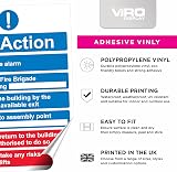 Viro Display No Smoking Vinyl Stickers - 100x150mm, 3 Pack, Indoor/Outdoor view 2