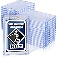 35pt Magnetic Card Holder for Trading Cards, 24 Pack Baseball Cards Protectors Hard Plastic for Collectible Sports Cards Acry