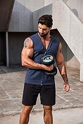 COOFANDY Men's Workout Hooded Tank Tops