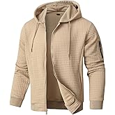 SAVKOOV Mens Lightweight Hoodie Full Zip Sweatshirt Casual Jacket Coat