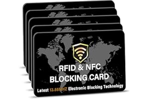 SaiTech IT 5 Pack RFID Blocking Card NFC Contactless Debit/Credit Card ATM Passport Protector ideal for Men & women slim with World map design perfectly fit in wallet(Black)