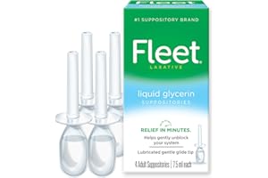 Fleet Laxatives, Liquid Glycerin Suppositories for Adult Constipation Relief, 7.5 mL Bottles, 4 Count