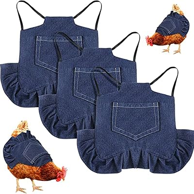 Yinuoday 3PCS Chicken Saddle Hen Apron Poultry Protector Blue Medium