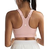 RUNNING GIRL Sports Bra for Women,Adjustable Straps Molded Cup High Impact Sports Bra with Sewn in Pads