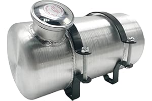 JSD AUTO PARTS 1 1/4 Gallons 6x12" 1/4 NPT Outlet End Fill Spun Aluminum Gas Tank /Fuel Tank for go kart ,dune buggy