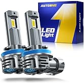 AUTOONE H11/H9/H8 LED Bulb, 70000LM 1:1 Size No Flickering, Quick Install, Longer Lifespan, 2PCS