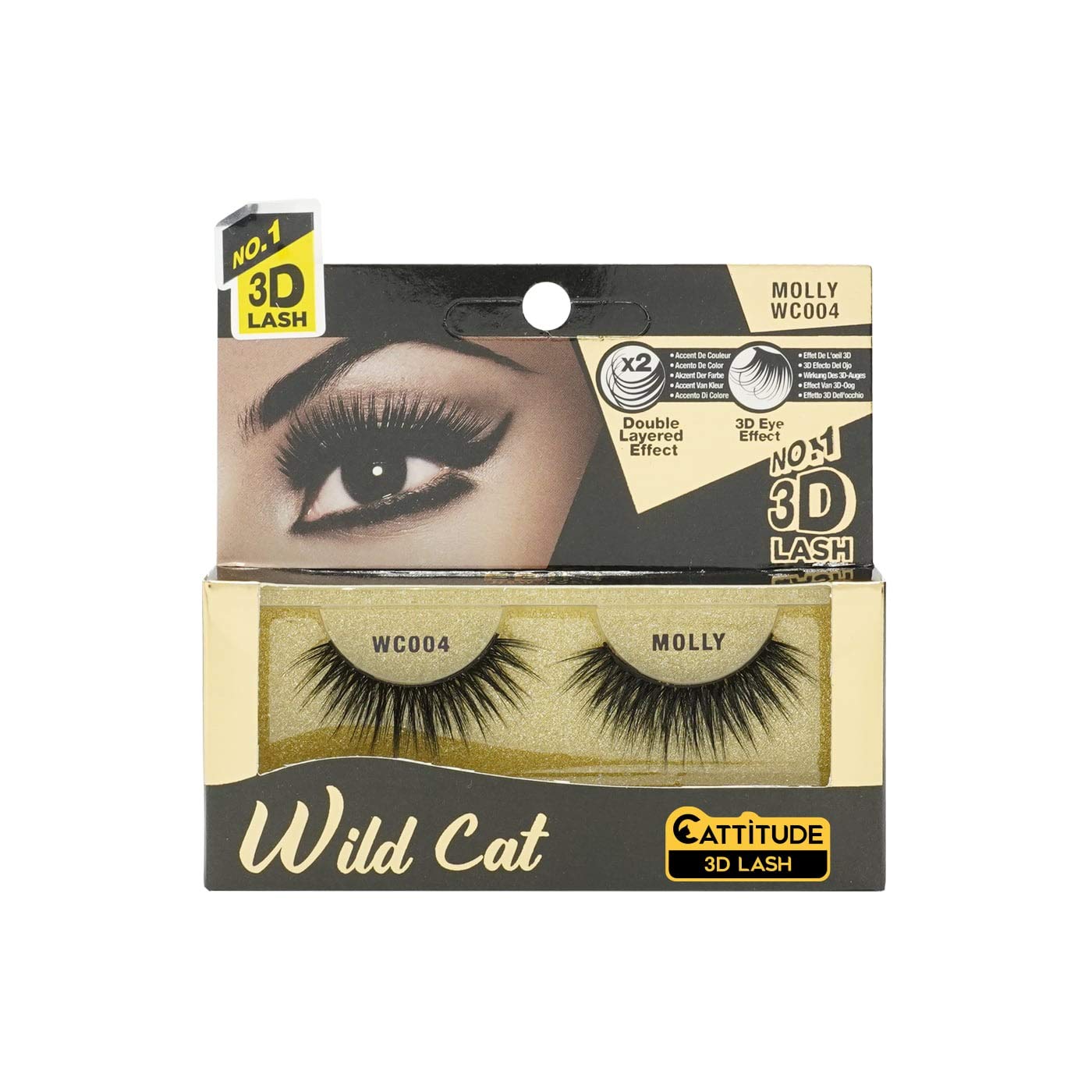 EBIN NEW YORK Cattitude 3D Wild Cat Eye Lash - Molly