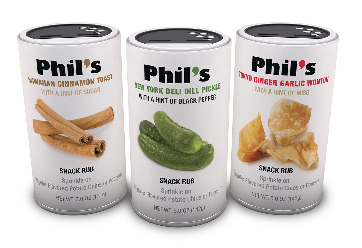 Phil's Potato Chip & Popcorn Seasoning Exclusive to Amazon Variety(3)pack