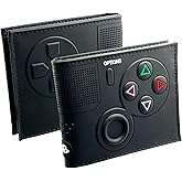 Retro Gamepad-Inspired Boys Wallet - Silicone Surface Material with Classic Game Gamepad Design, Multiple Card Slots and Coin Pocket - Video Game Kids Wallet in Black (#2) -1 PACK