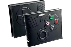 BAGOSEF Retro Gamepad-Inspired Boys Wallet - Silicone Surface Material with Classic Game Gamepad Design, Multiple Card Slots and Coin Pocket - Video Game Kids Wallet in Black (#2) -1 PACK