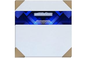 THUNDERBOLT PAPER 50 Light Blue Parchment 65lb Cover Weight Paper - 12" X 12" (12X12 Inches) Scrapbook Album|Cover Size - Printable Cardstock Colored Sheets Old Parchment Semblance