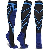 Keskale Compression Socks for Men & Women 20-30 mmHg Knee High -Best Support for Medical, Athletic, Sports, Travel (1/2Pairs)