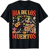 Dia De Los Muertos Dancing Skeletons Guitar Day of The Dead T-Shirt