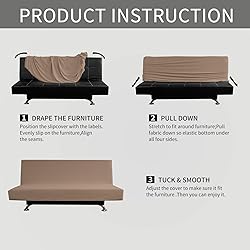Easy-Going Stretch Futon Slipcover Armless Sofa