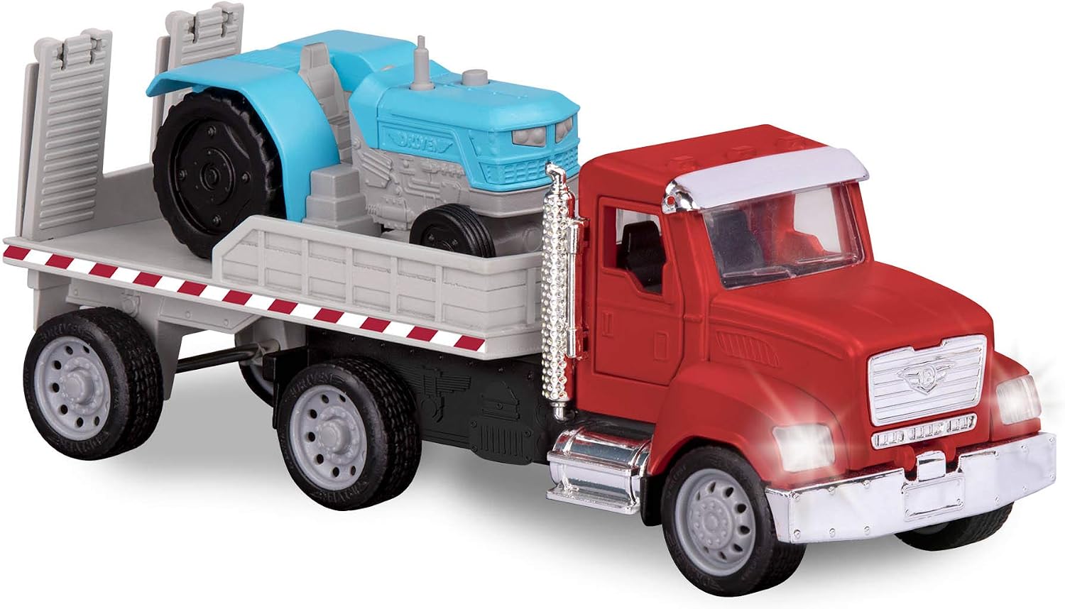 Driven by Battat, 7-Inch Flatbed Truck Toy with Lights & Sounds, Movable Parts, Construction Vehicle for Boys & Girls - Image 4