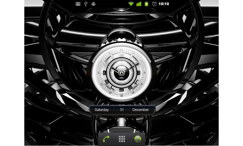 Hollywood Beautiful Clock Widget Theme for Android
