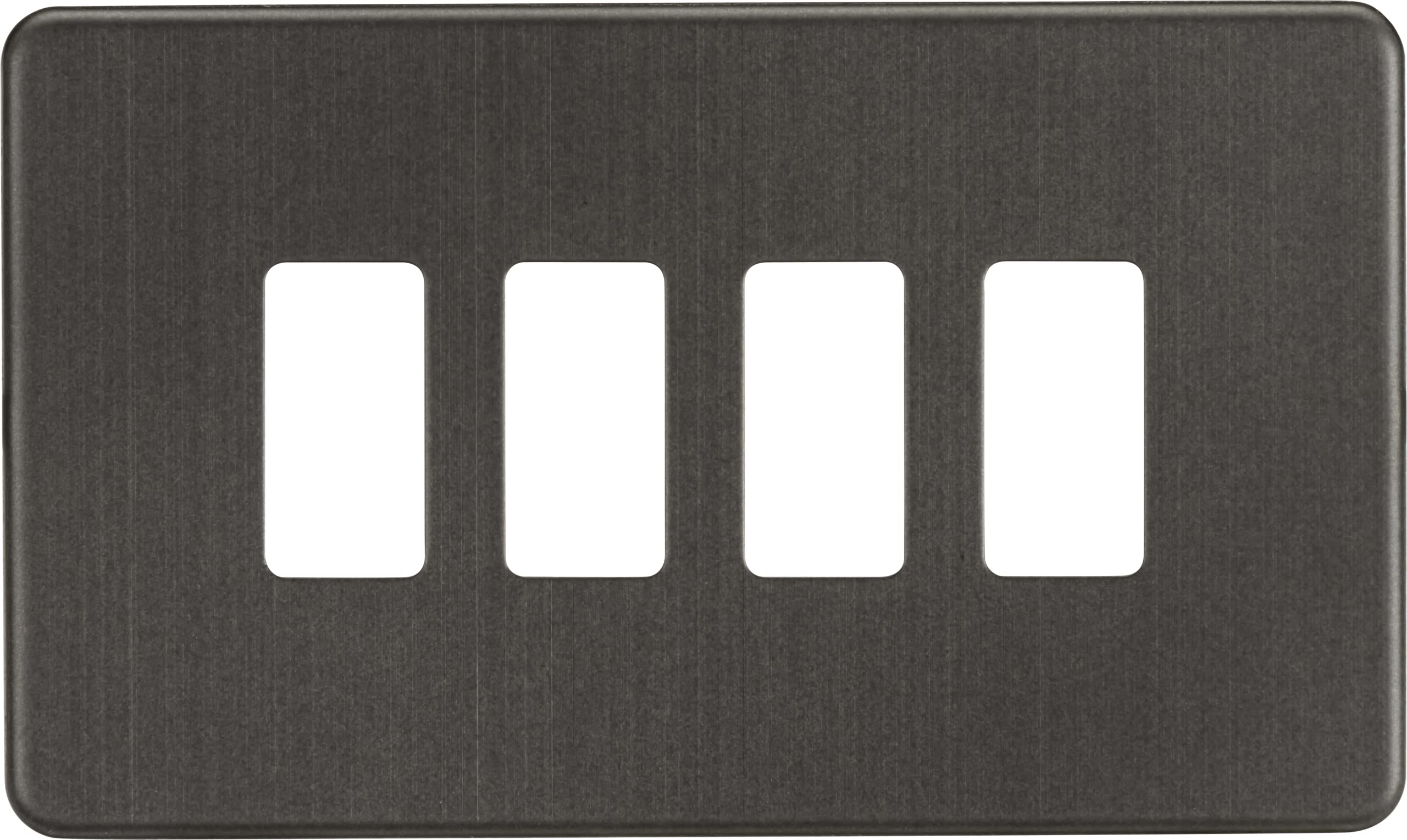 Screwless 4G Grid faceplate - Smoked Bronze