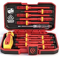 1000V Insulated Electrician Screwdriver Set - 13-Piece