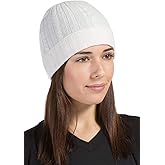 Fishers Finery Women's 100% Pure Cashmere Cable Knit Hat; Super Soft; Cuffed