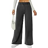 FireSwan Women's Wide Leg Jeans Stretchy Mid Rise Elastic Waist Jeans Baggy Loose Denim Pants with Pockets Trendy Casual
