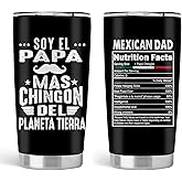 Absacie Regalos Para Papa, Regalos Para Papá En Español, Regalo Para El Dia Del Padre, Mexican Dad Stainless Steel Insulated Tumbler with Lid and Straw 20Oz