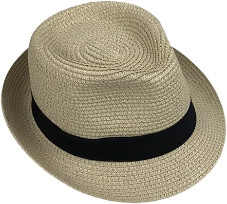 Haodou Chapeau De Jazz Pour Enfant Chapeau De Paille Pour L Ete Pour Bebe Fille Et Garcon Beige Amazon Fr Cuisine Maison