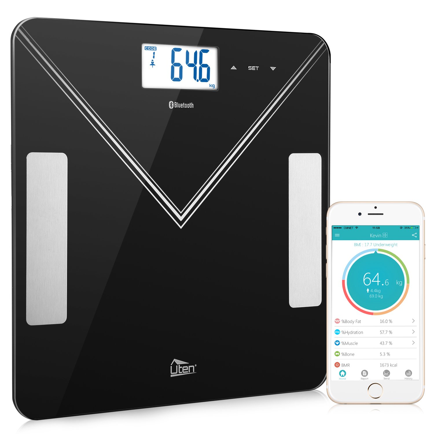 Bathroom Body Composition Analyzer with iOS and Android APP with