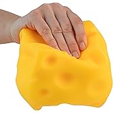 ORB Easy Sqweezy Super Cheesy - Squeeze This Big, Fun, Squishy, Slow Rising, Extra Soft Giant Block of Cheese for Stress Reli