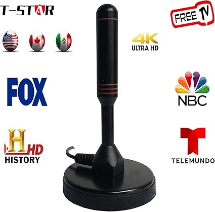 Super Hd Tv Antenna Hdtv Free Digital Channels W 10ft Cable For Indoor Outdoor Antennas