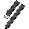 Afany Leather Watch Band for Men and Women, Quick Release Watch Strap, Black Replacement Watchband-18mm 19mm 20mm 21mm 22mm 24mm